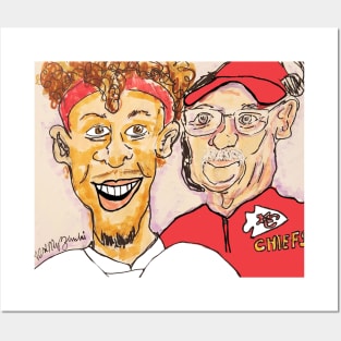 Patrick Mahomes and Andy Reid Kansas City Chiefs Posters and Art